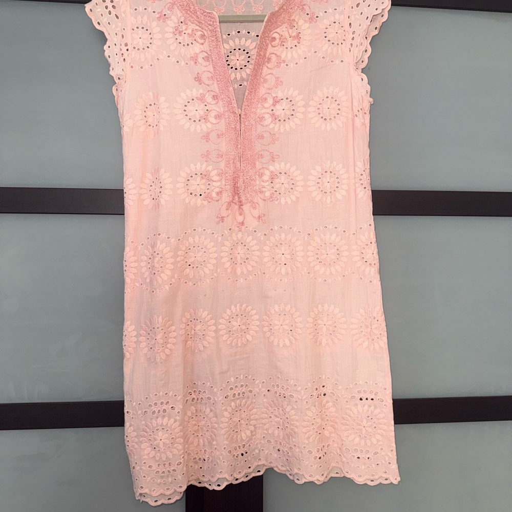 Calypso St. Barth Blush Eyelet Dress
